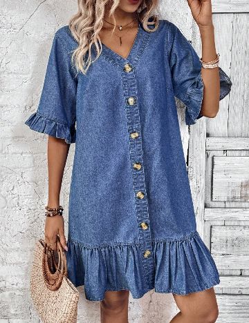 Rochie scurta SHEIN, albastru