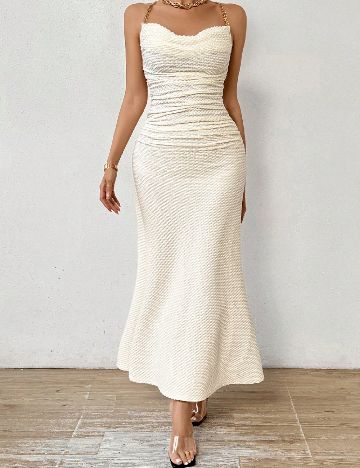 Rochie lunga SHEIN, crem