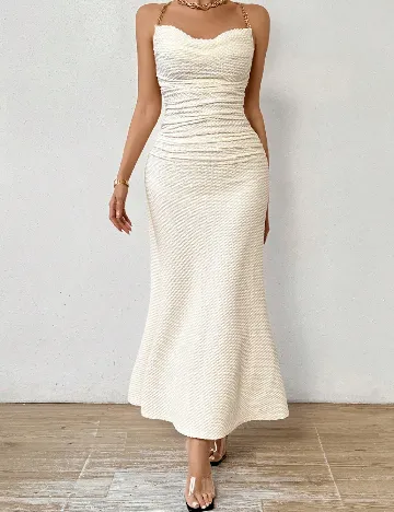 Rochie lunga SHEIN, crem