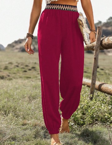Pantaloni SHEIN, rosu