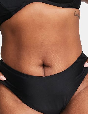 Chilot de  baie Ivory Rose Curve, negru