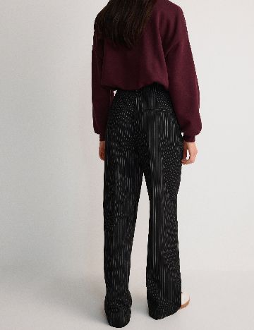 Pantaloni Reserved, negru/alb