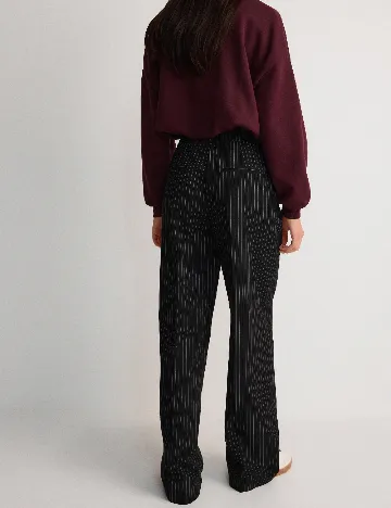 Pantaloni Reserved, negru/alb