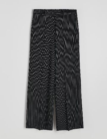 Pantaloni Reserved, negru/alb
