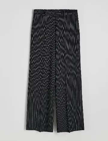 Pantaloni Reserved, negru/alb