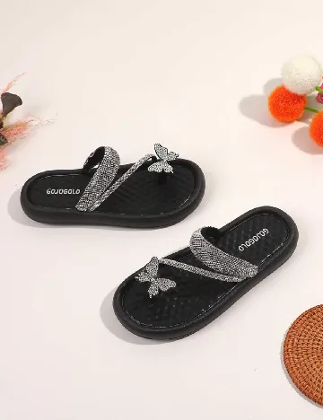 Slapi Shein Kids, negru Negru