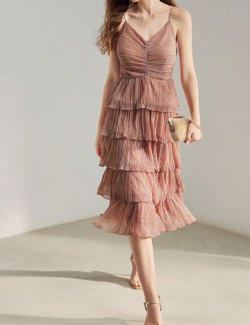 Rochie medie MOTF, maro