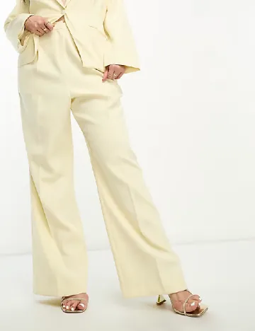 Pantaloni the frolic Plus Size, galben