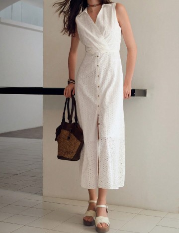 Rochie lunga MOTF, alb