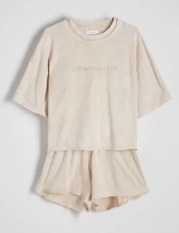 Pijama Reserved, crem