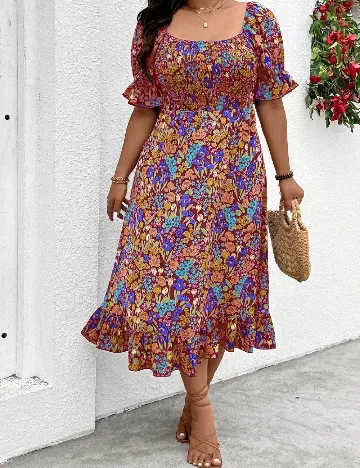 Rochie medie SHEIN CURVE, mix culori