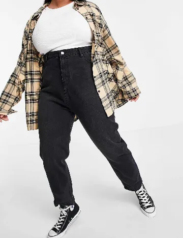 Blugi Don t think twice Curve, negru