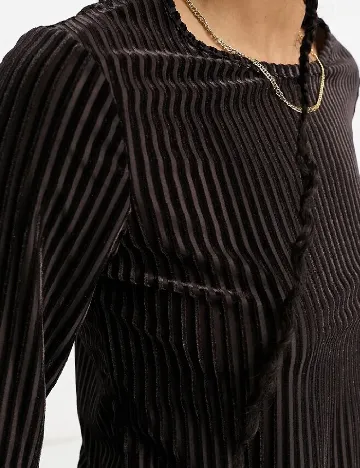 Bluza Urban Threads, maro inchis