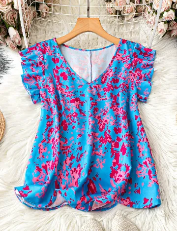 Bluza SHEIN CURVE, albastru Albastru