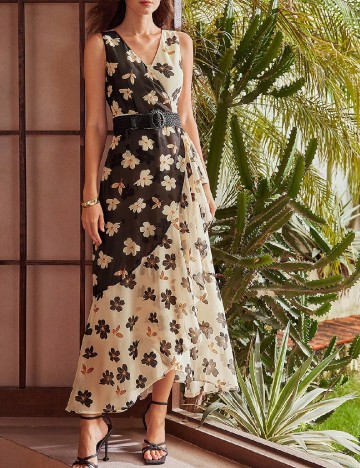 Rochie medie MOTF, crem