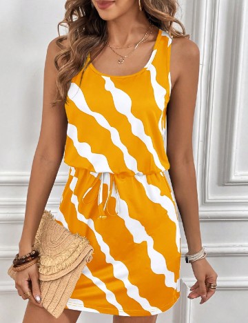 Rochie scurta SHEIN, portocaliu