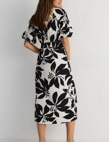 Rochie medie Reserved, alb/negru