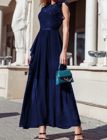Rochie lunga Miusol, bleumarin