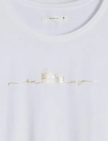 Tricou Reserved, alb