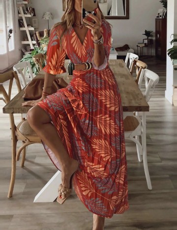 Rochie medie SHEIN, caramiziu