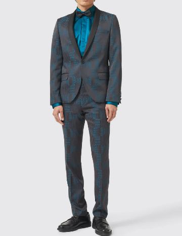 Sacou TWISTED TAILOR, maro/turcoaz