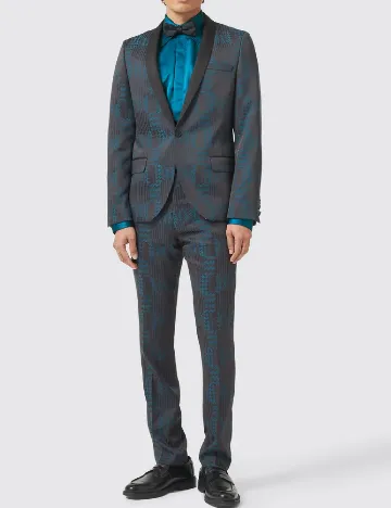 Sacou TWISTED TAILOR, maro/turcoaz