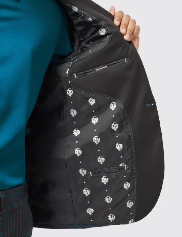 Sacou TWISTED TAILOR, maro/turcoaz