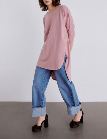 Bluza Oversize Reserved, roz pudra