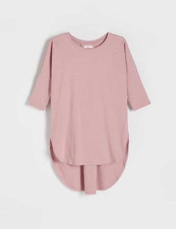Bluza Oversize Reserved, roz pudra