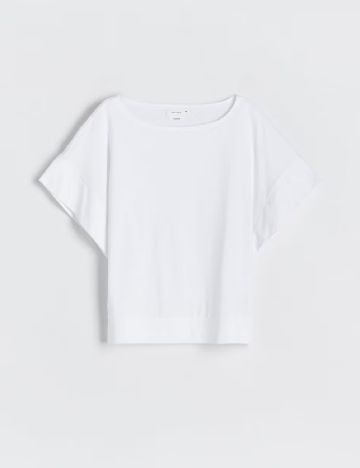 Tricou Oversize Reserved, alb