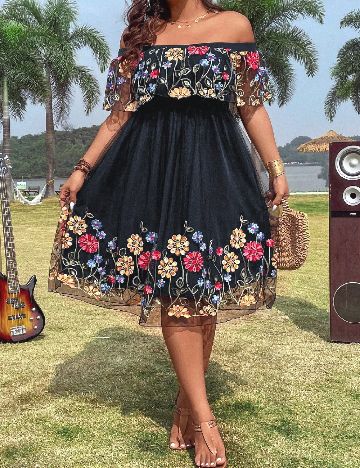 Rochie scurta SHEIN CURVE, bleumarin