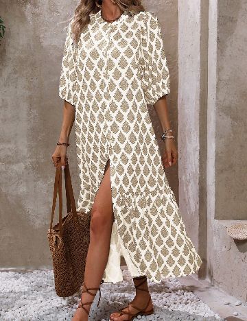 Rochie lunga SHEIN, crem