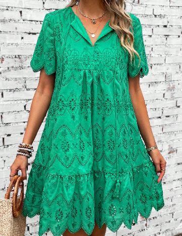 Rochie scurta Emery Rose, verde