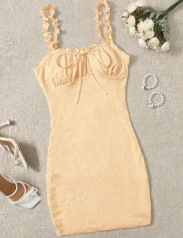 Rochie scurta SHEIN, crem