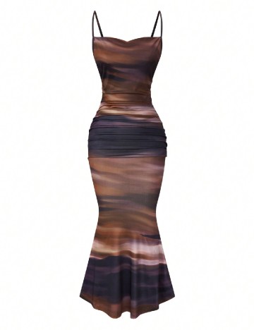 Rochie lunga SHEIN, maro