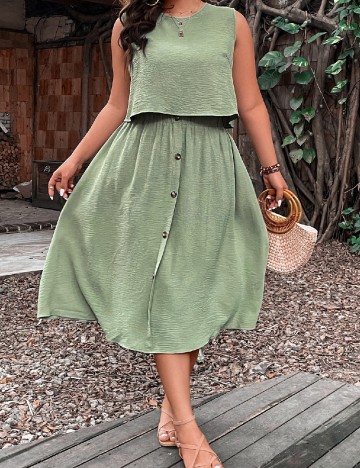 Compleu SHEIN CURVE, verde
