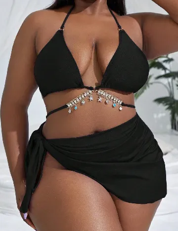 Costum de baie SHEIN CURVE, negru
