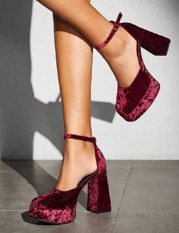 Pantofi SHEIN, visiniu
