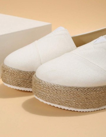 Espadrile SHEIN, ecru