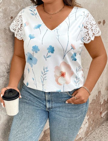 Bluza SHEIN CURVE, alb