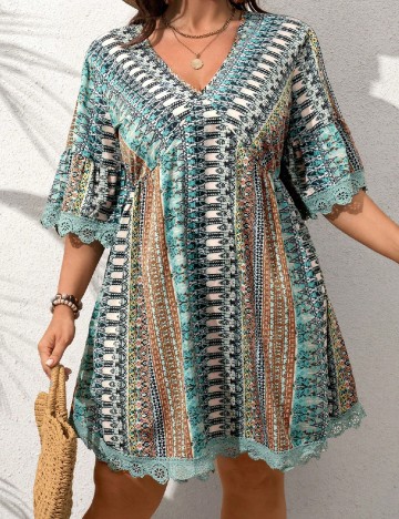 Rochie scurta SHEIN CURVE, mix culori