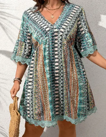 Rochie scurta SHEIN CURVE, mix culori