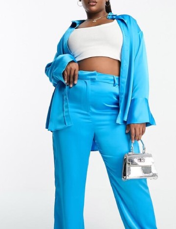 Pantaloni 4TH&Reckless Plus Size, albastru
