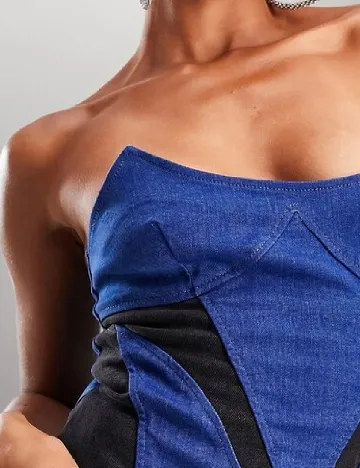 Rochie scurta AsYou, negru/albastru
