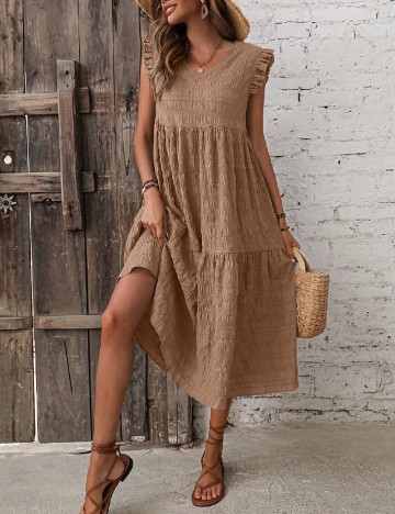 Rochie medie SHEIN, maro