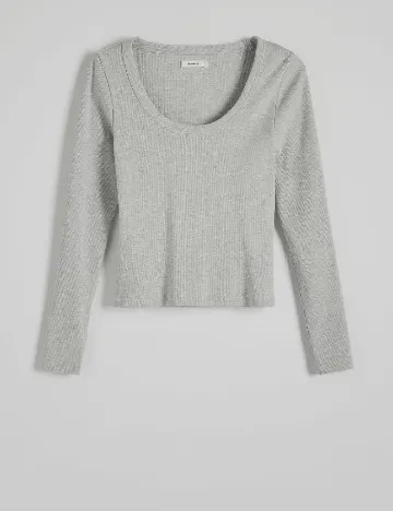 Bluza Reserved, gri deschis