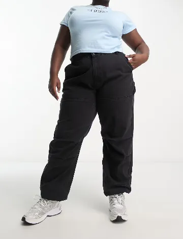 Blugi I SAW IT FIRST Plus Size, negru
