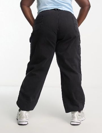 Blugi I SAW IT FIRST Plus Size, negru
