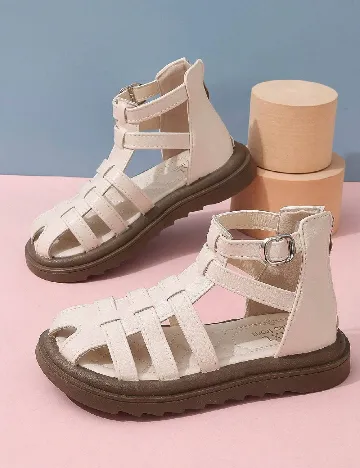 Sandale Shein Kids, ecru Alb