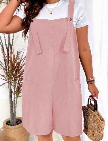 Salopeta SHEIN CURVE, roz